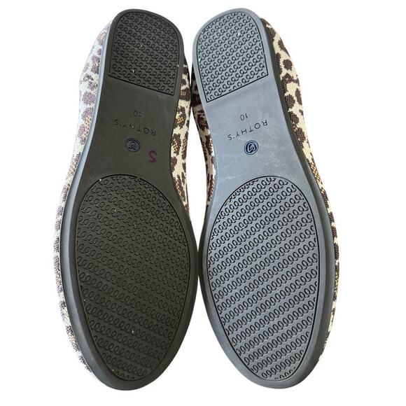 Rothy's Flats Size 10 The Loafer in Mocha Spot Leopard Slip On Mobwife Edgy - Picture 4 of 8